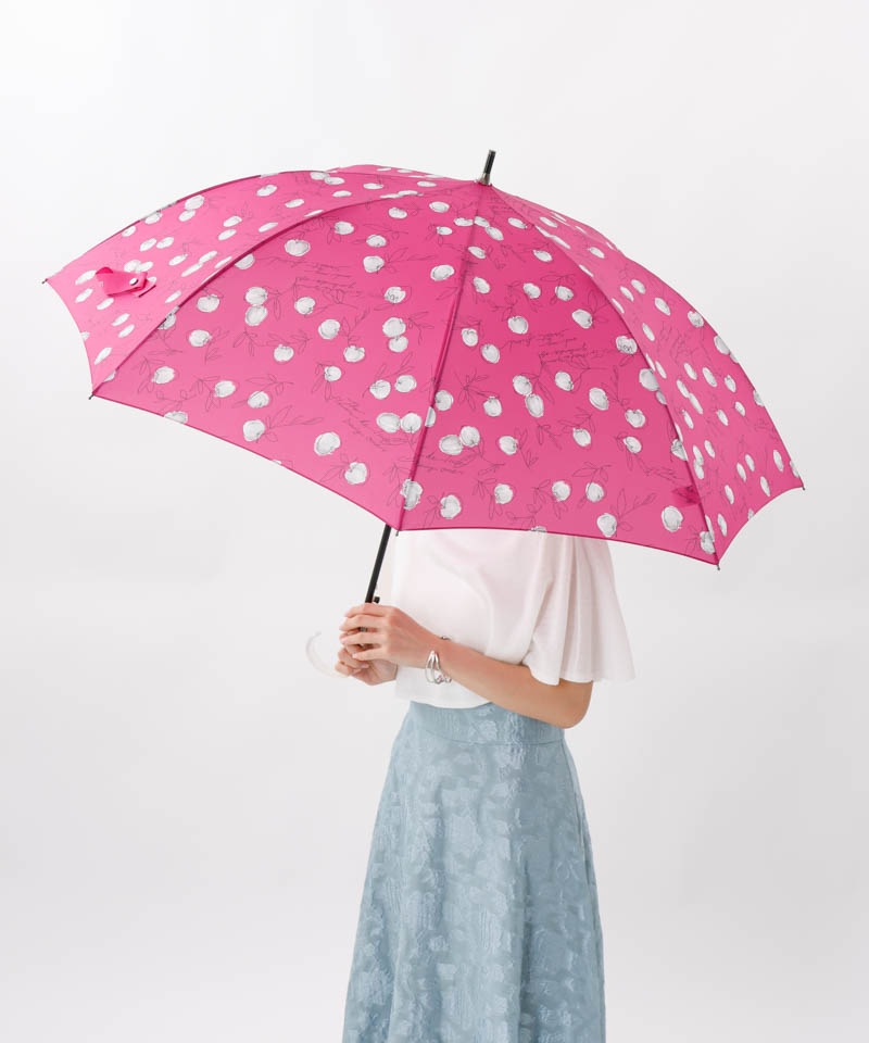 【 JILL STUART（ジル スチュアート）】アップルプリント雨傘(長傘)