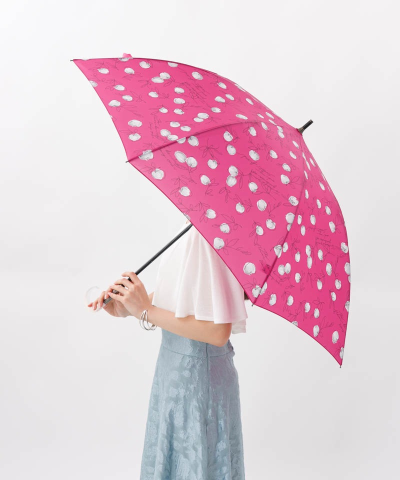 【 JILL STUART（ジル スチュアート）】アップルプリント雨傘(長傘)