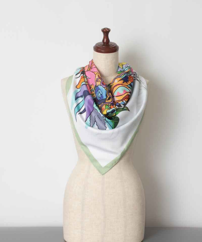 クリエイターズ コラボ 】ハタヤマ マサオ（スクエアスカーフ） 受注