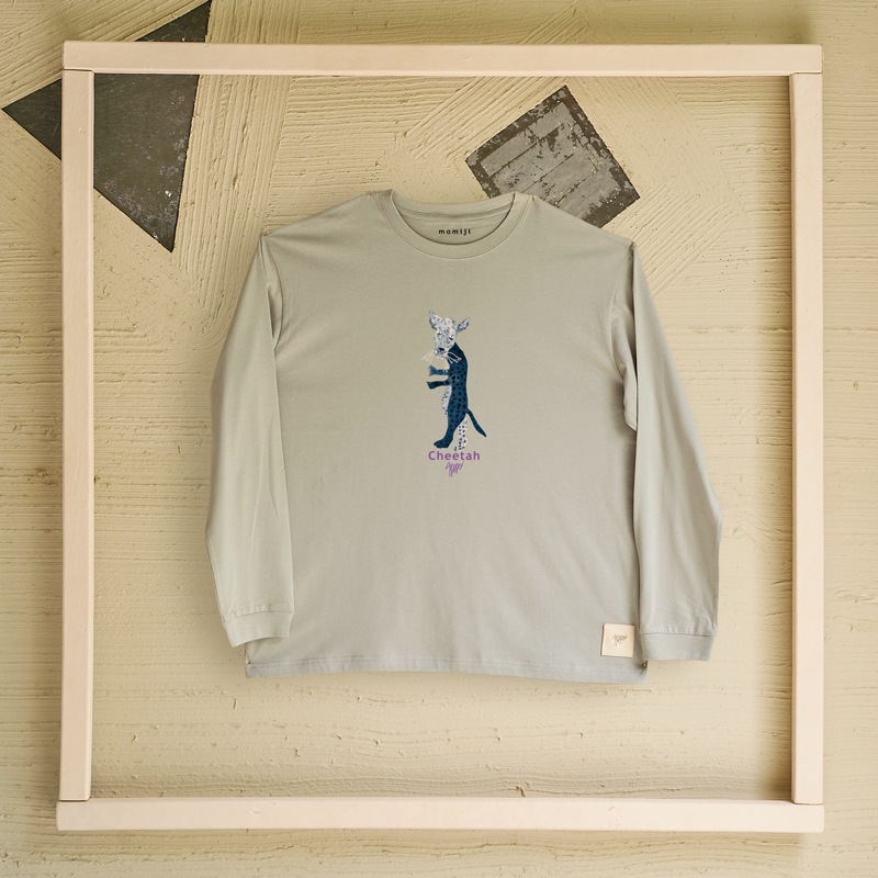 【 momiji 】 Long sleeve T the Art -Cheetah-