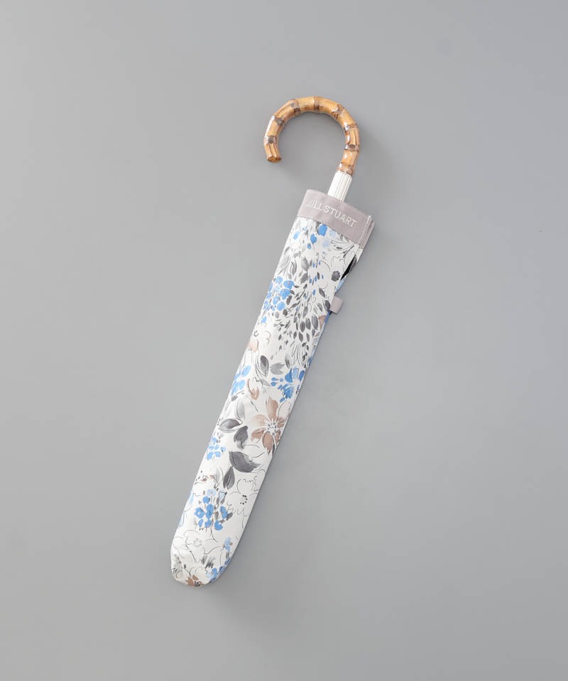 JILLSTUART 晴雨兼用　折りたたみ傘　刺繍　ドライフラワー JILL STUART（ジル スチュアート）】 バイカラー柄 晴雨兼用傘