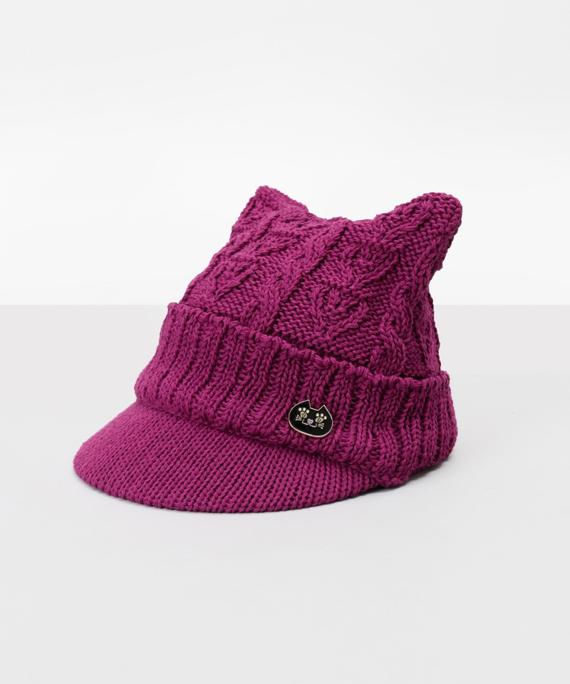 ANNA SUI（アナ スイ）】ネコ耳ニットキャップALL｜オーロラ