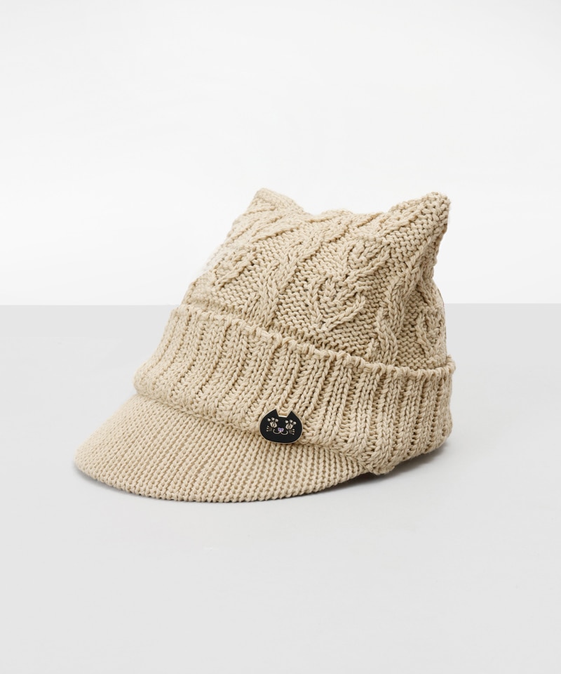 ANNA SUI（アナ スイ）】ネコ耳ニットキャップ2025AW｜オーロラ