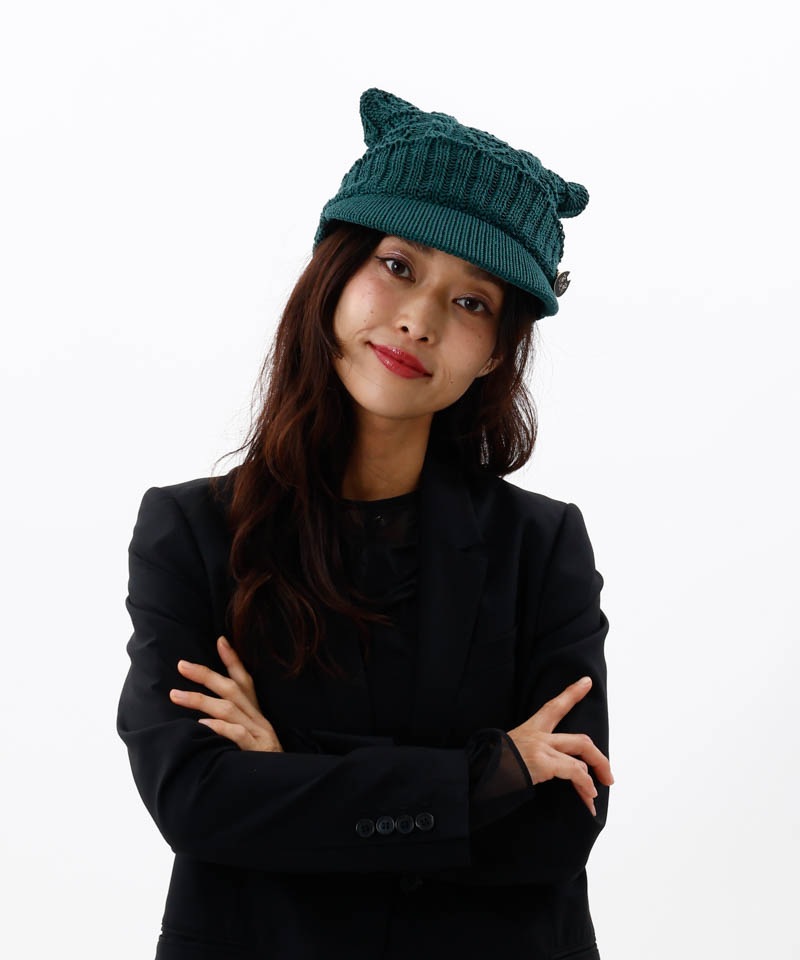 【 ANNA SUI（アナ スイ）】ネコ耳ニットキャップ