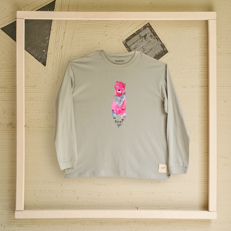 【 momiji 】 Long sleeve T the Art -Bear-