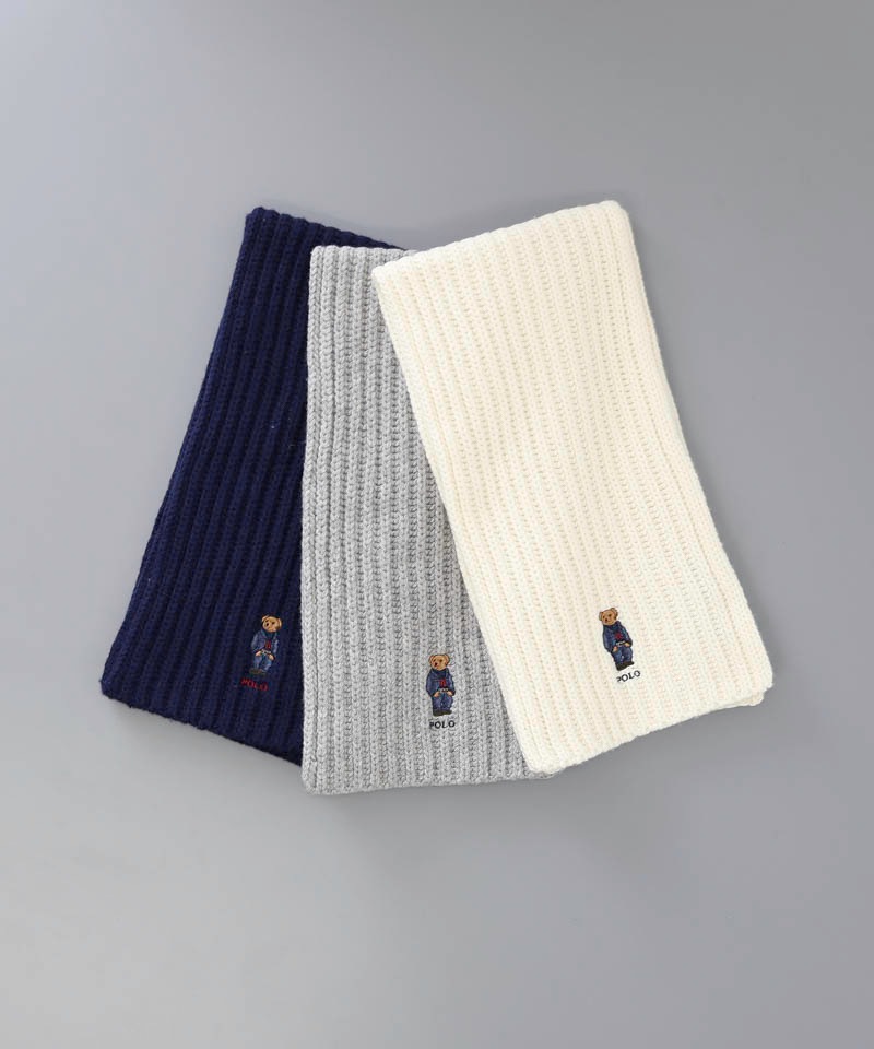 【 POLO RALPH LAUREN（ポロ ラルフ ローレン） 】 POLOベア ウールニットマフラー