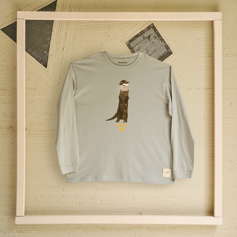 【 momiji 】 Long sleeve T the Art -Otter-