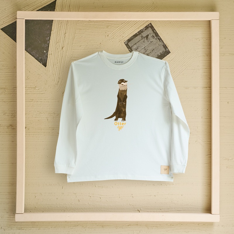 【 momiji 】 Long sleeve T the Art -Otter-