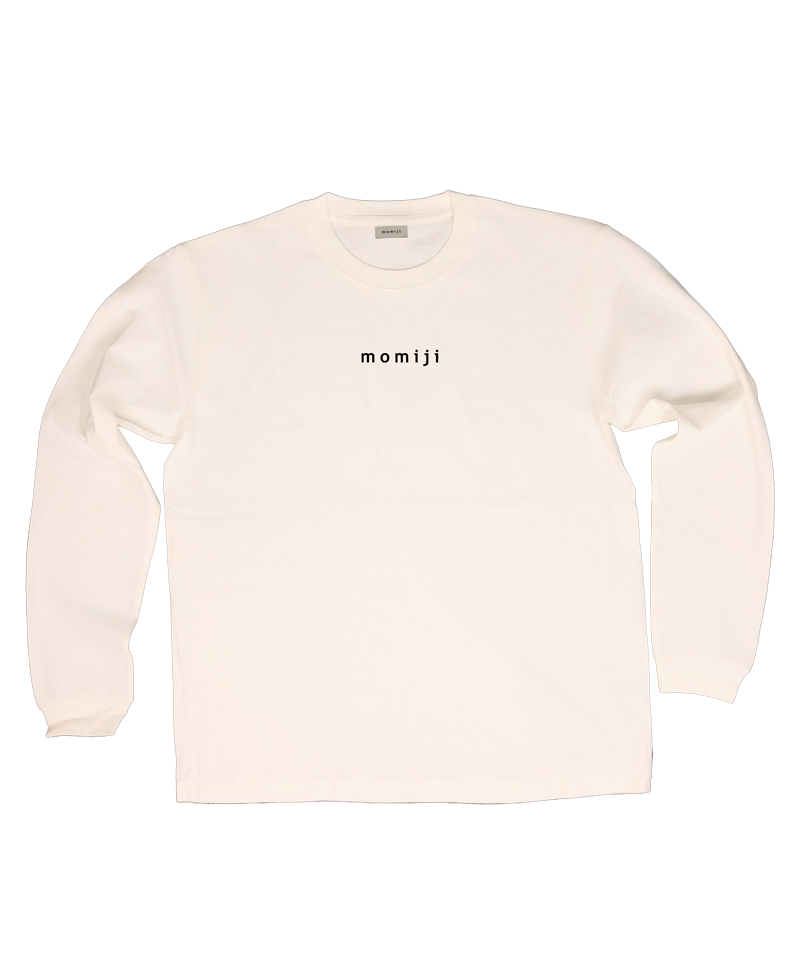 【 momiji 】 Long sleeve T the logo organic cotton