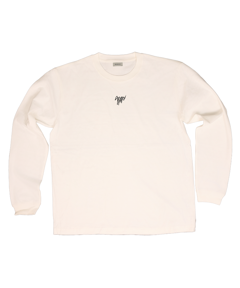 【 momiji 】 Long sleeve T the logo organic cotton