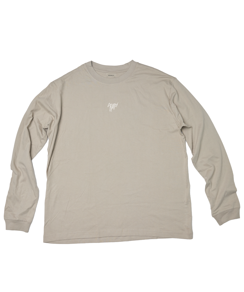 【 momiji 】 Long sleeve T the logo organic cotton