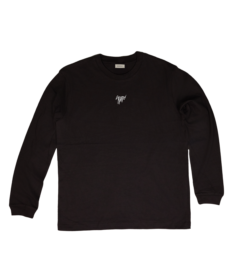 【 momiji 】 Long sleeve T the logo organic cotton