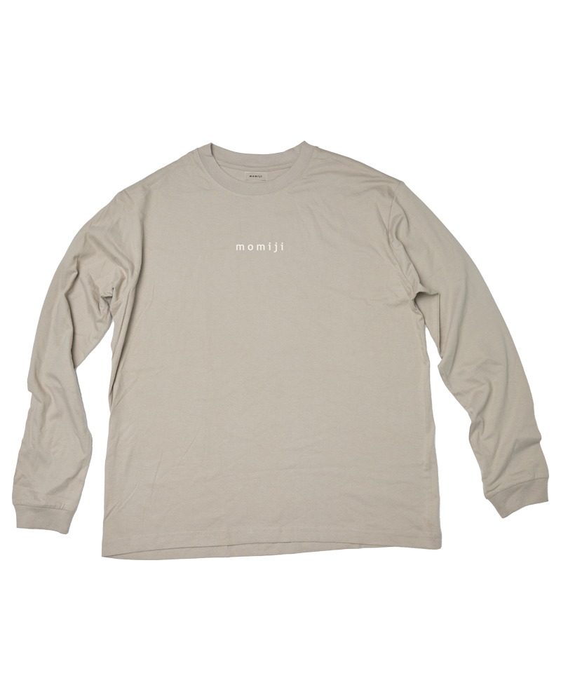 【 momiji 】 Long sleeve T the logo organic cotton