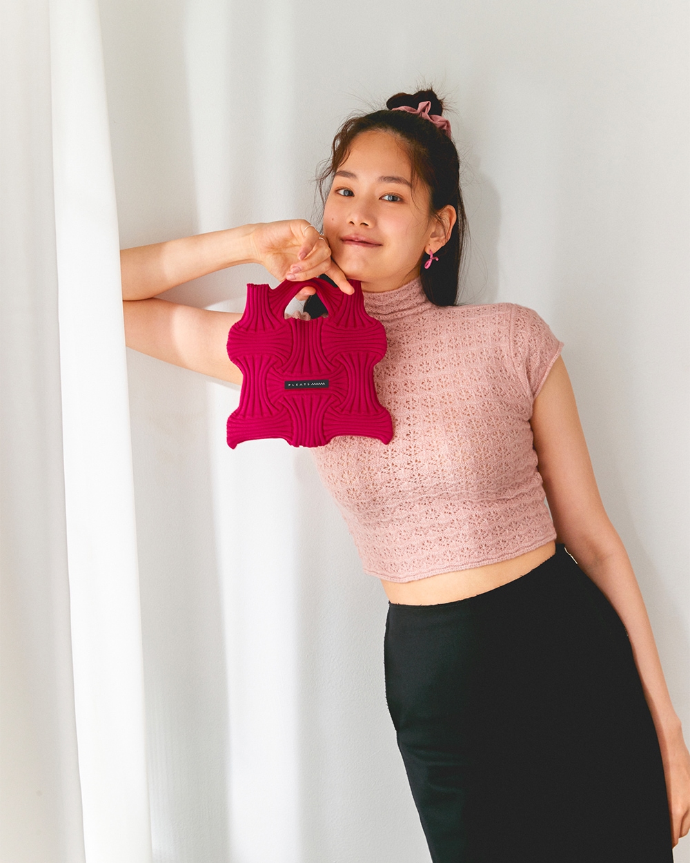 【PLEATS MAMA(プリーツママ)】MINI BOW BAG ミニボウバッグ
