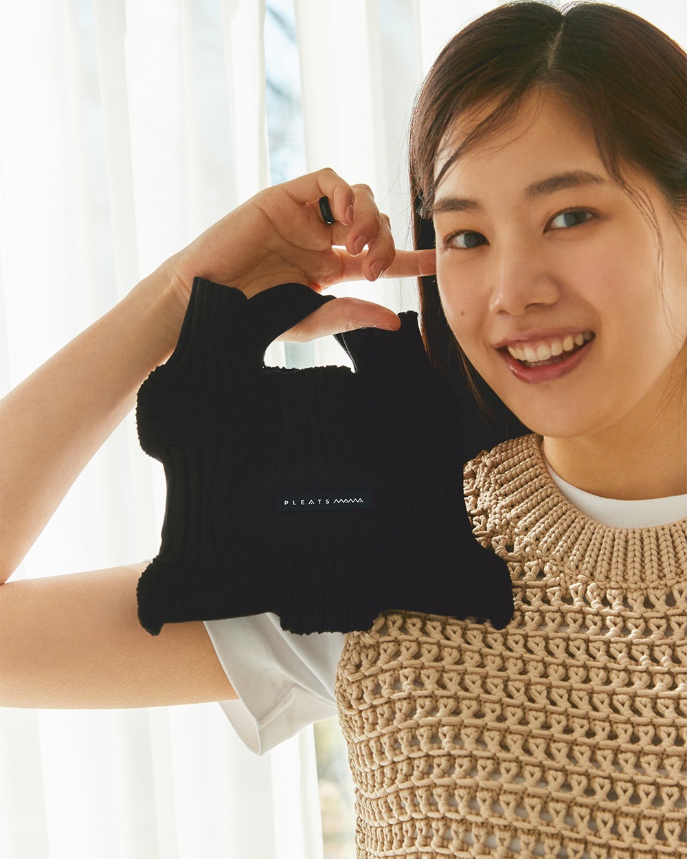 PLEATS MAMA(プリーツママ)】MINI BOW BAG ミニボウバッグ
