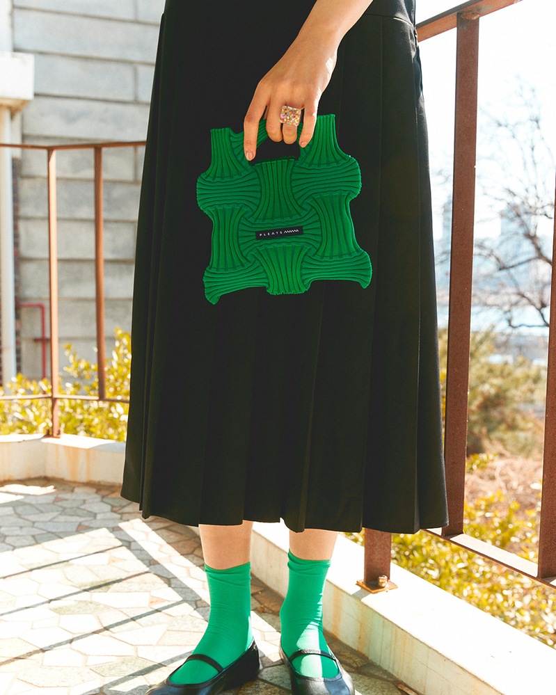 PLEATS MAMA(プリーツママ)】MINI BOW BAG ミニボウバッグPLEATS