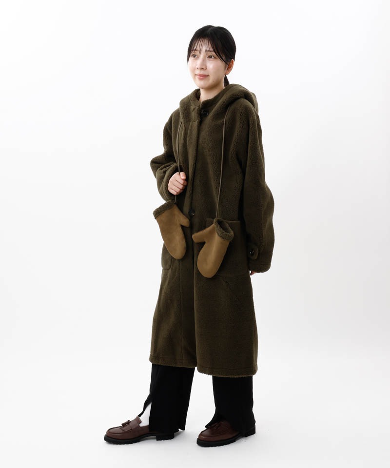 otona MUSE 12月号web掲載【 Beaurance （ビューランス）】フード・ミトン付き エコファーボアロングコート