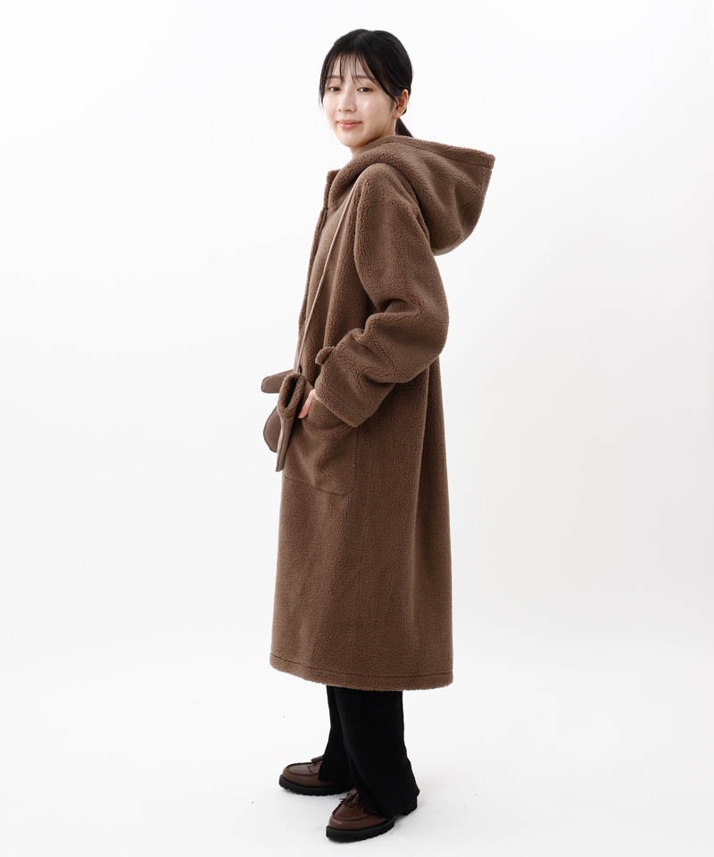 otona MUSE 12月号web掲載【 Beaurance （ビューランス）】フード・ミトン付き エコファーボアロングコート