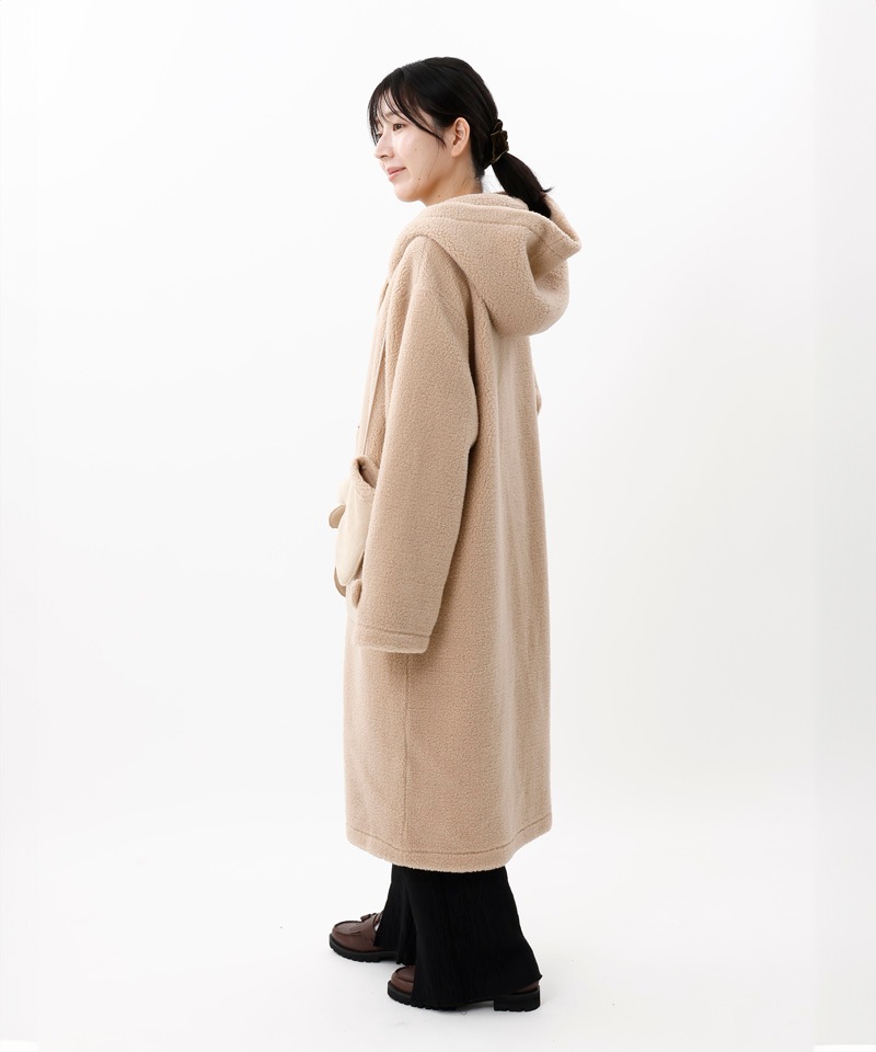 otona MUSE 12月号web掲載【 Beaurance （ビューランス）】フード・ミトン付き エコファーボアロングコート