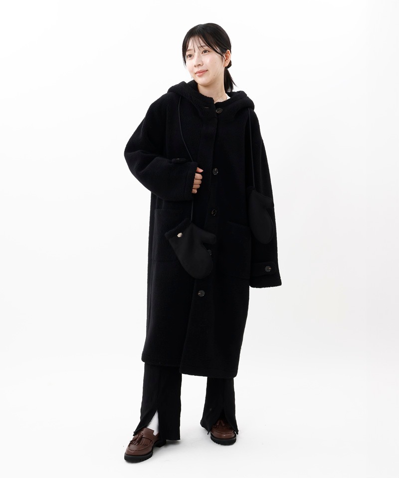 otona MUSE 12月号web掲載【 Beaurance （ビューランス）】フード・ミトン付き エコファーボアロングコート