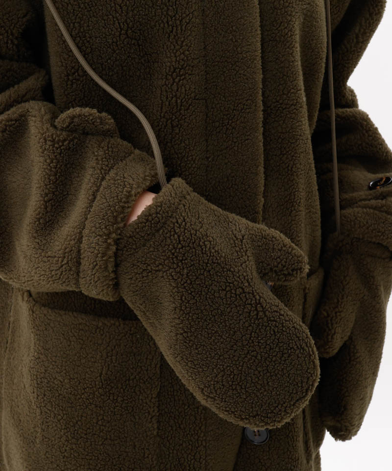 otona MUSE 12月号web掲載【 Beaurance （ビューランス）】フード・ミトン付き エコファーボアロングコート