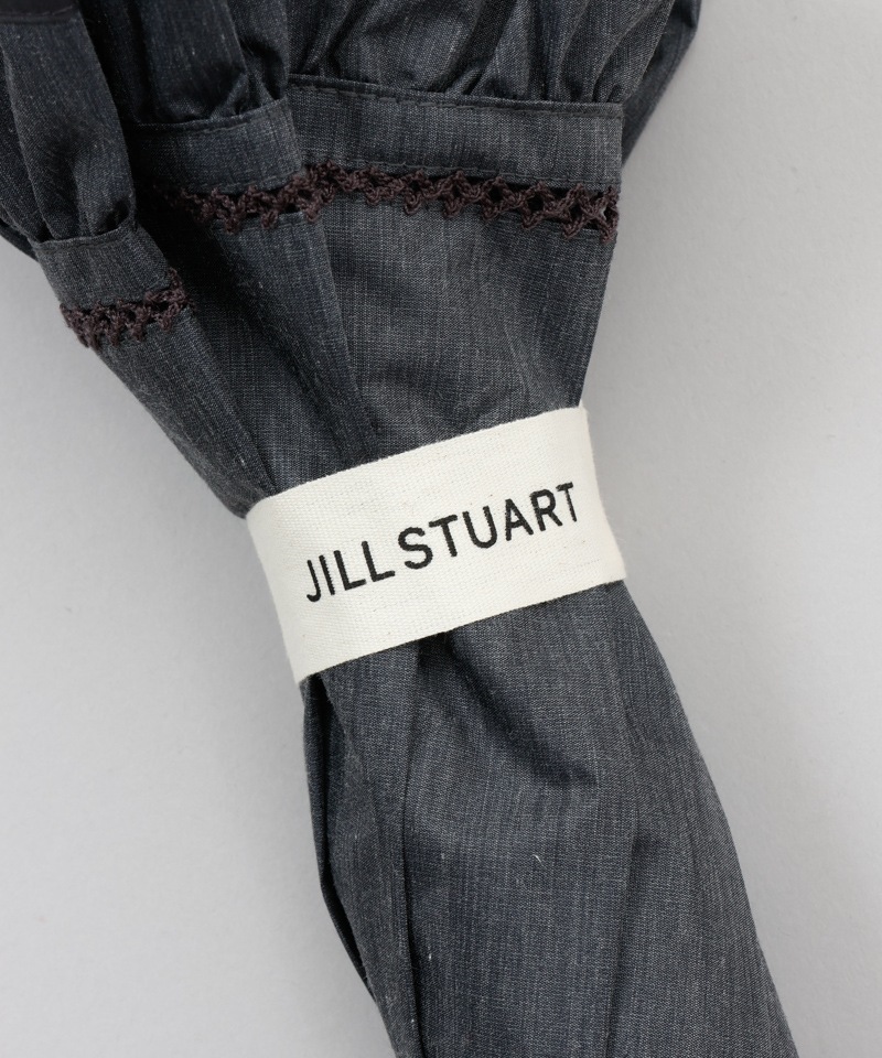 【 JILL STUART（ジル スチュアート）】パイピングフリル晴雨兼用パラソル(折りたたみ)
