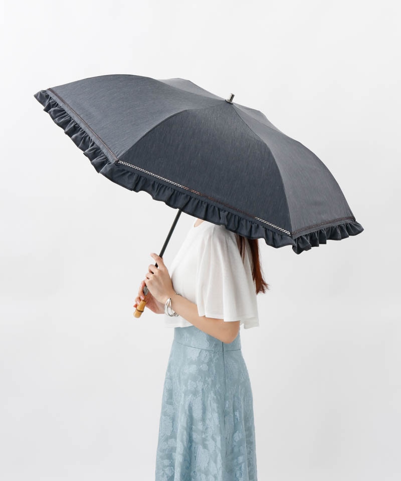 JILL STUART（ジル スチュアート）】パイピングフリル晴雨兼用パラソル