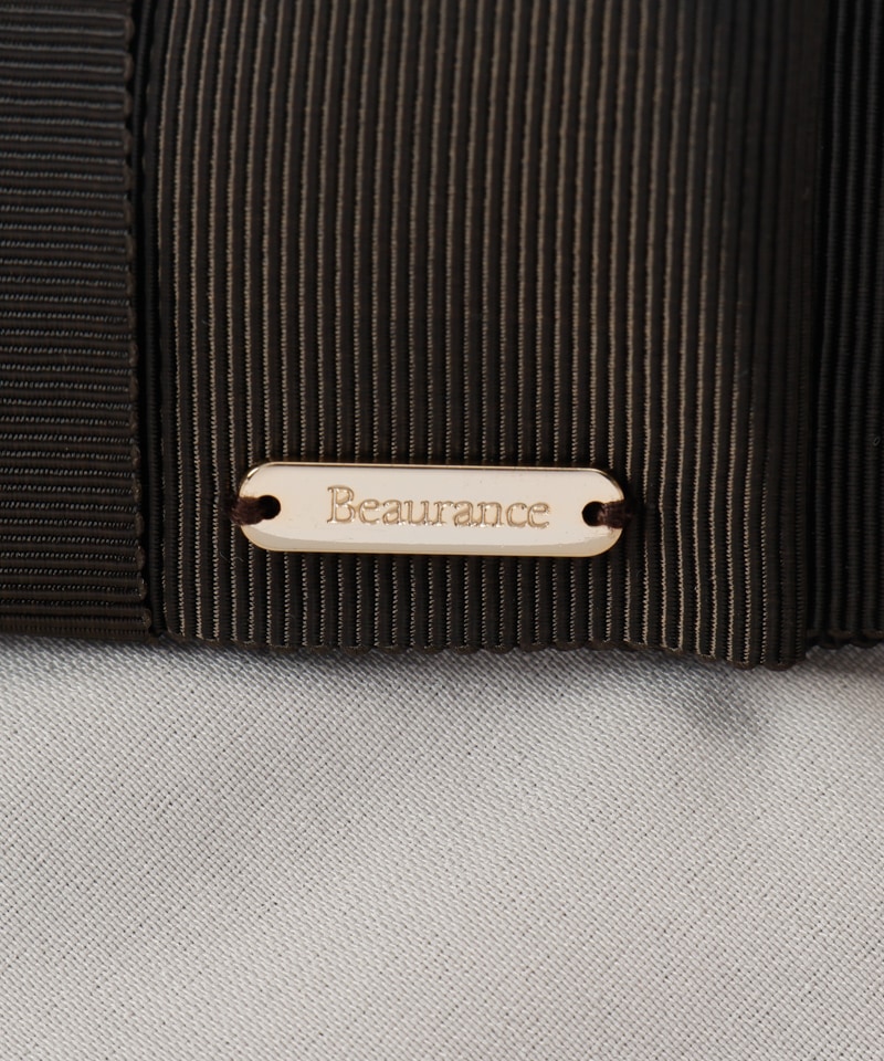 【 Beaurance （ビューランス）】サマーシールドリボン中つばクロッシェハット