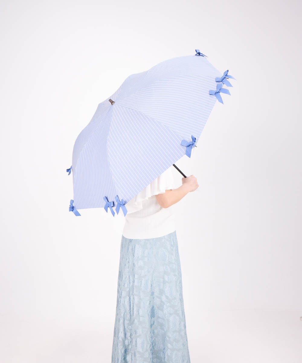 【 JILL STUART（ジル スチュアート）】・WEB限定・　リボン付き晴雨兼用パラソル(折りたたみ)