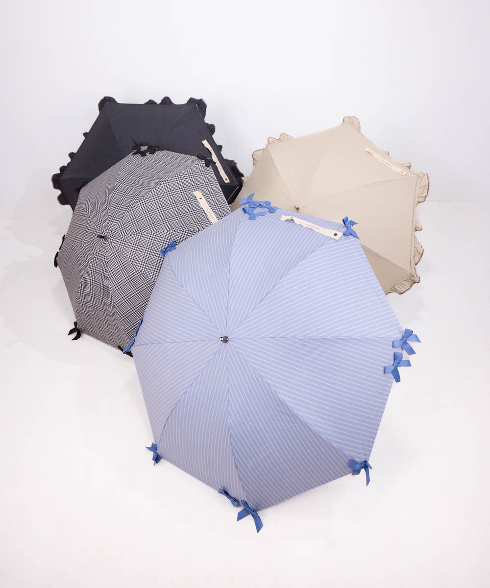 【 JILL STUART（ジル スチュアート）】・WEB限定・　リボン付き晴雨兼用パラソル(折りたたみ)