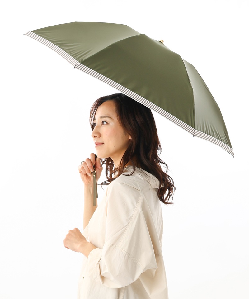 【 Beaurance （ビューランス）】サマーシールド　グログランリボン晴雨兼用傘（大寸・折りたたみ傘）
