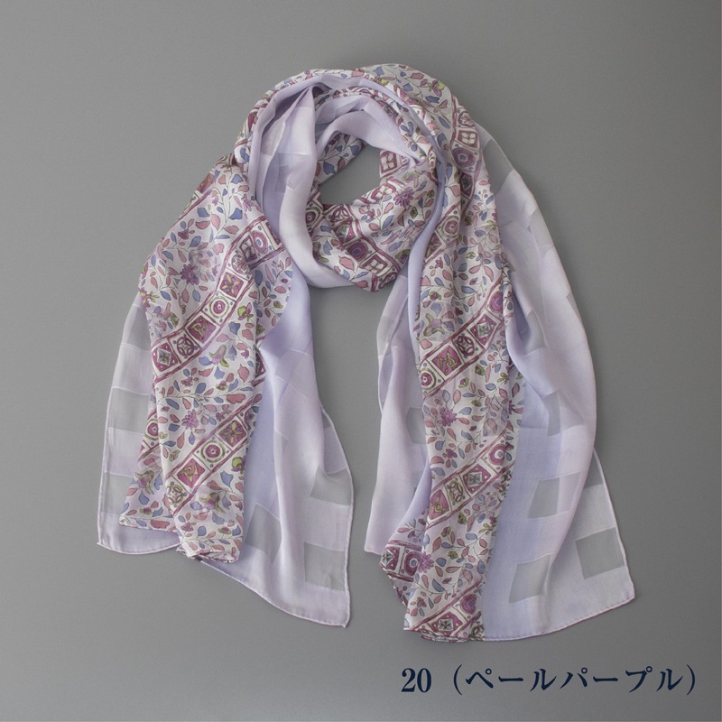 格安超特価】 BURBERRY - スカーフ シルク＆コットン ロゴ 雨降りの