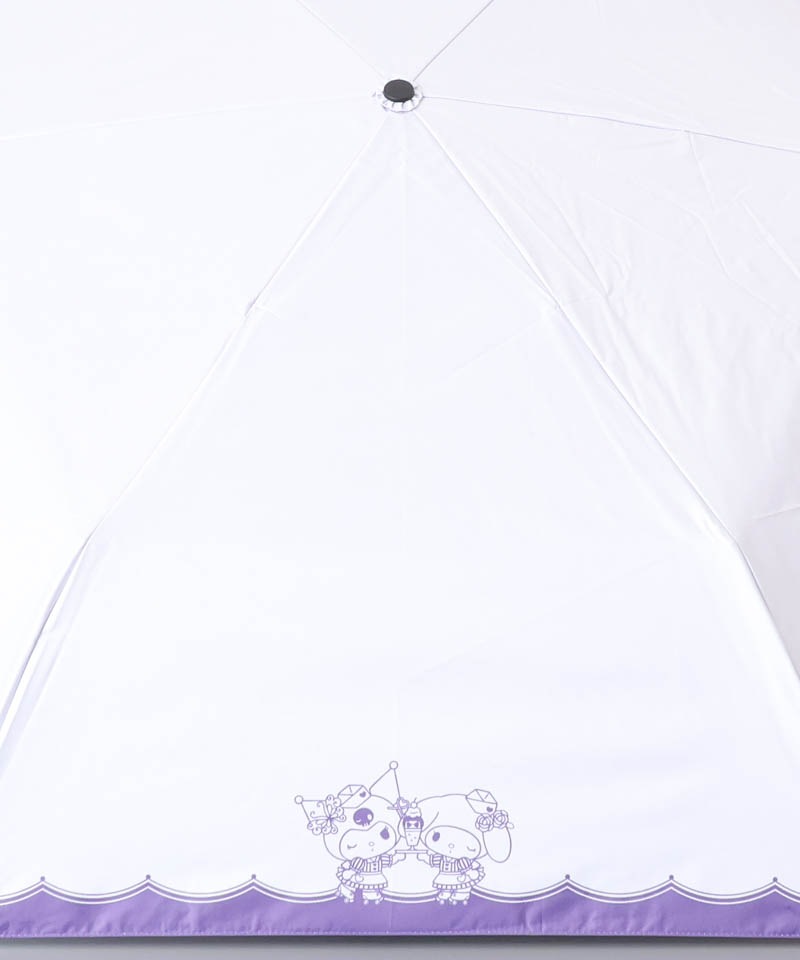 【 ANNA SUI（アナ スイ）】マイメロディ&クロミ 晴雨兼用傘（折りたたみ傘）シルエット