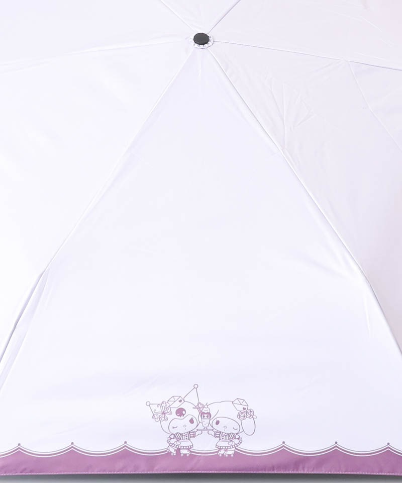 【 ANNA SUI（アナ スイ）】マイメロディ&クロミ 晴雨兼用傘（折りたたみ傘）シルエット