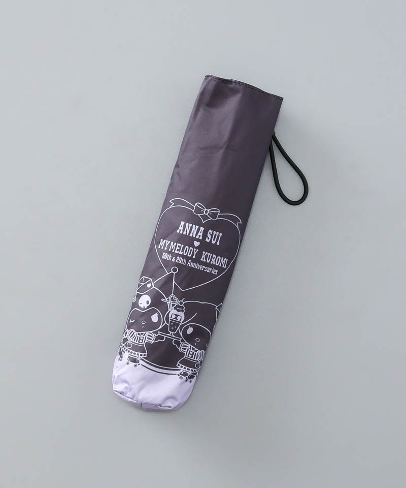 【 ANNA SUI（アナ スイ）】マイメロディ&クロミ 晴雨兼用傘（折りたたみ傘）シルエット