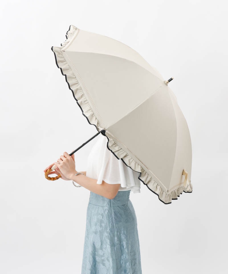 JILL STUART（ジル スチュアート）】パイピングフリル晴雨兼用パラソル