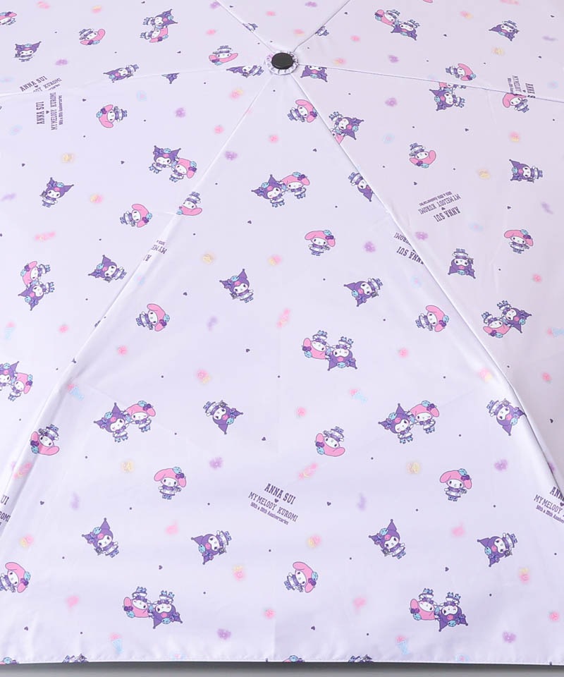 【 ANNA SUI（アナ スイ）】マイメロディ&クロミ 晴雨兼用傘（折りたたみ傘）総柄