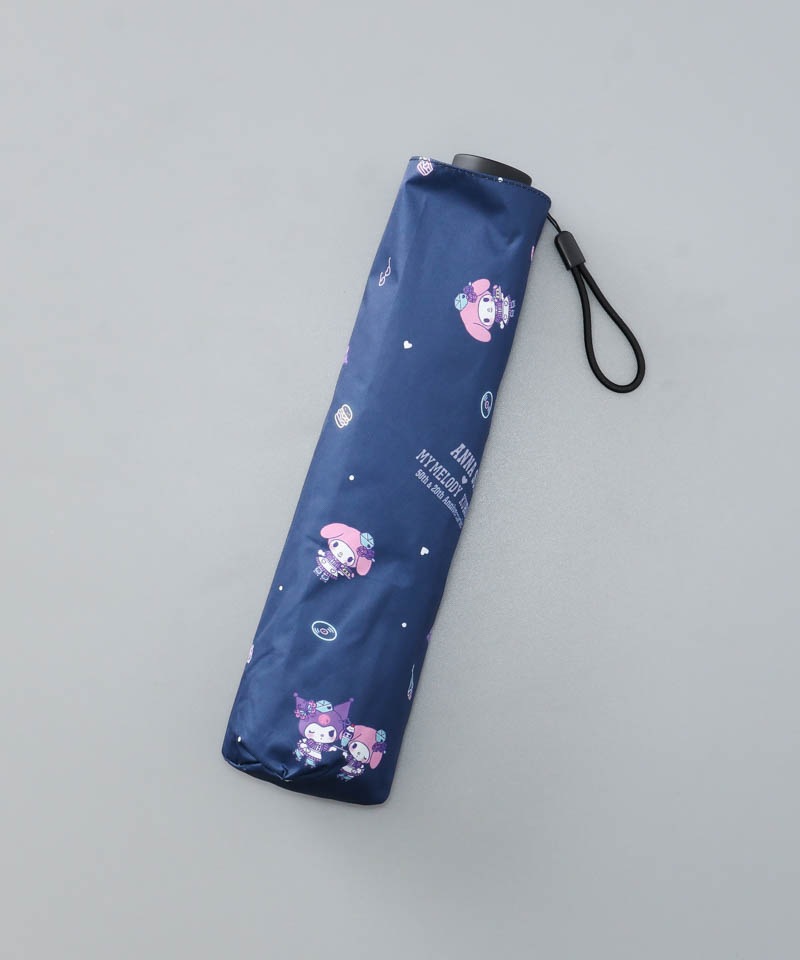 【 ANNA SUI（アナ スイ）】マイメロディ&クロミ 晴雨兼用傘（折りたたみ傘）総柄