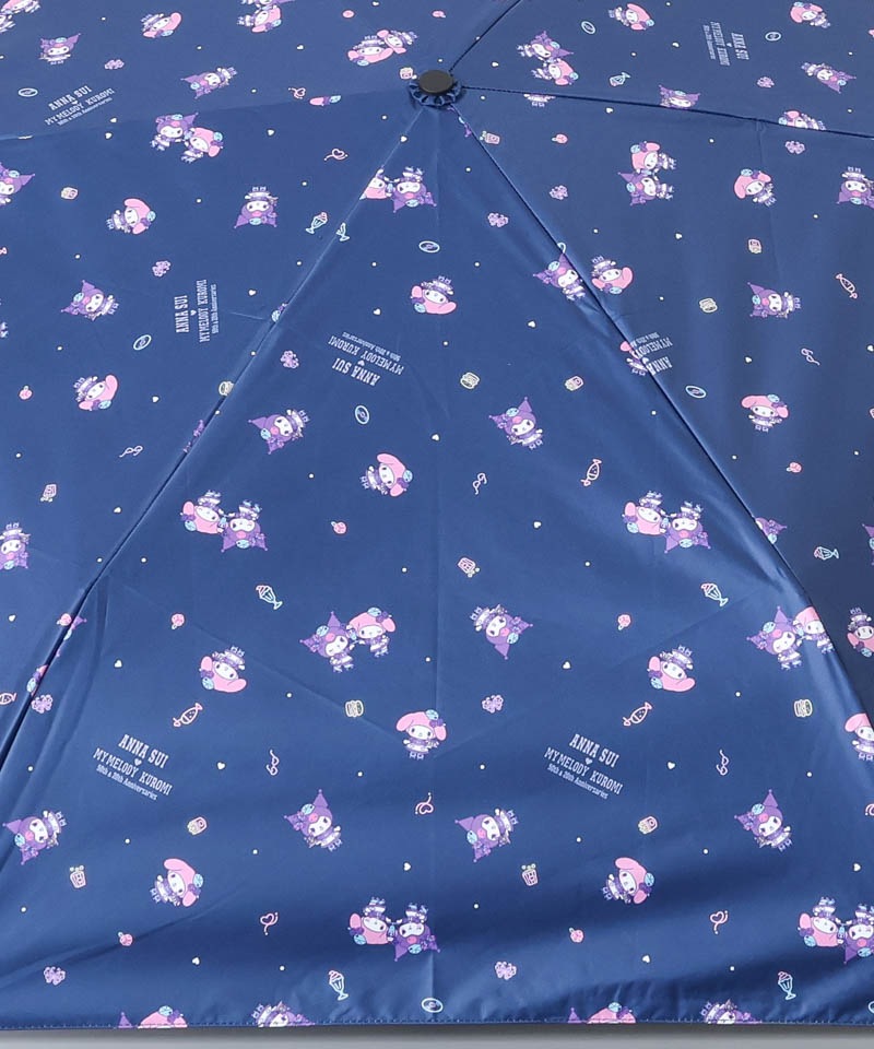 【 ANNA SUI（アナ スイ）】マイメロディ&クロミ 晴雨兼用傘（折りたたみ傘）総柄