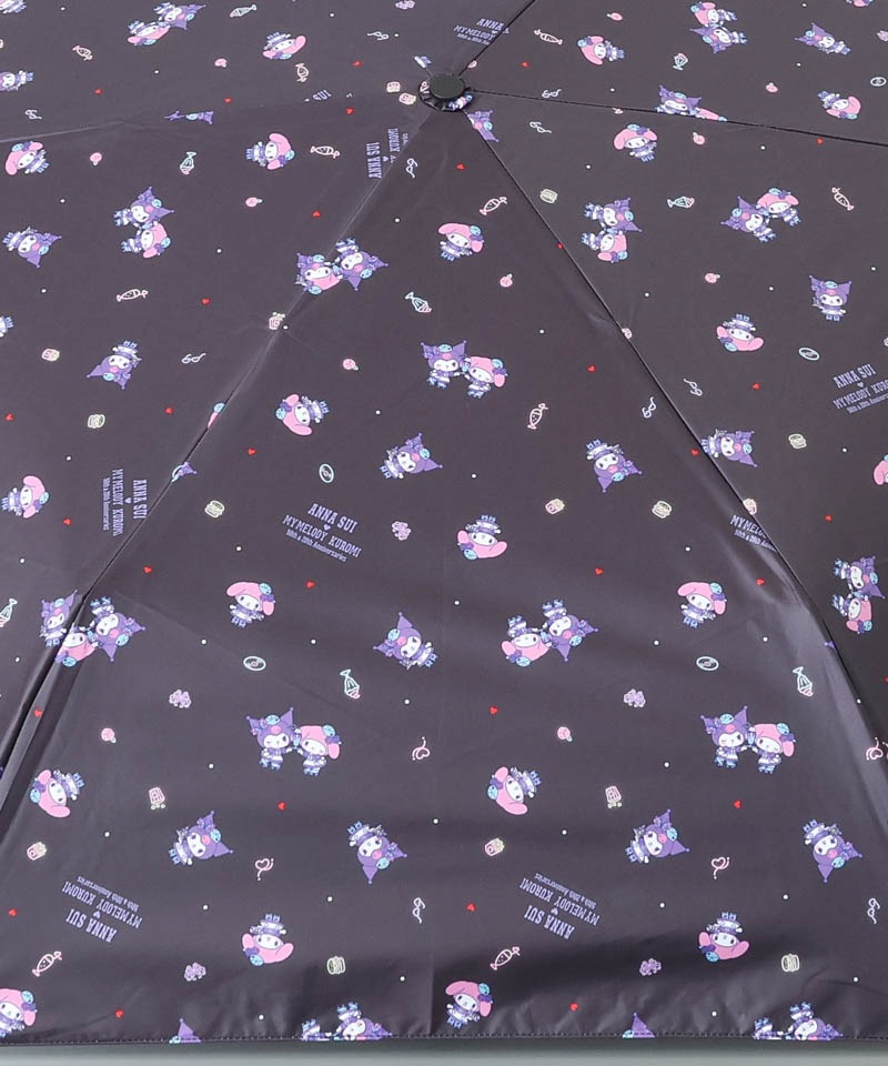 【 ANNA SUI（アナ スイ）】マイメロディ&クロミ 晴雨兼用傘（折りたたみ傘）総柄