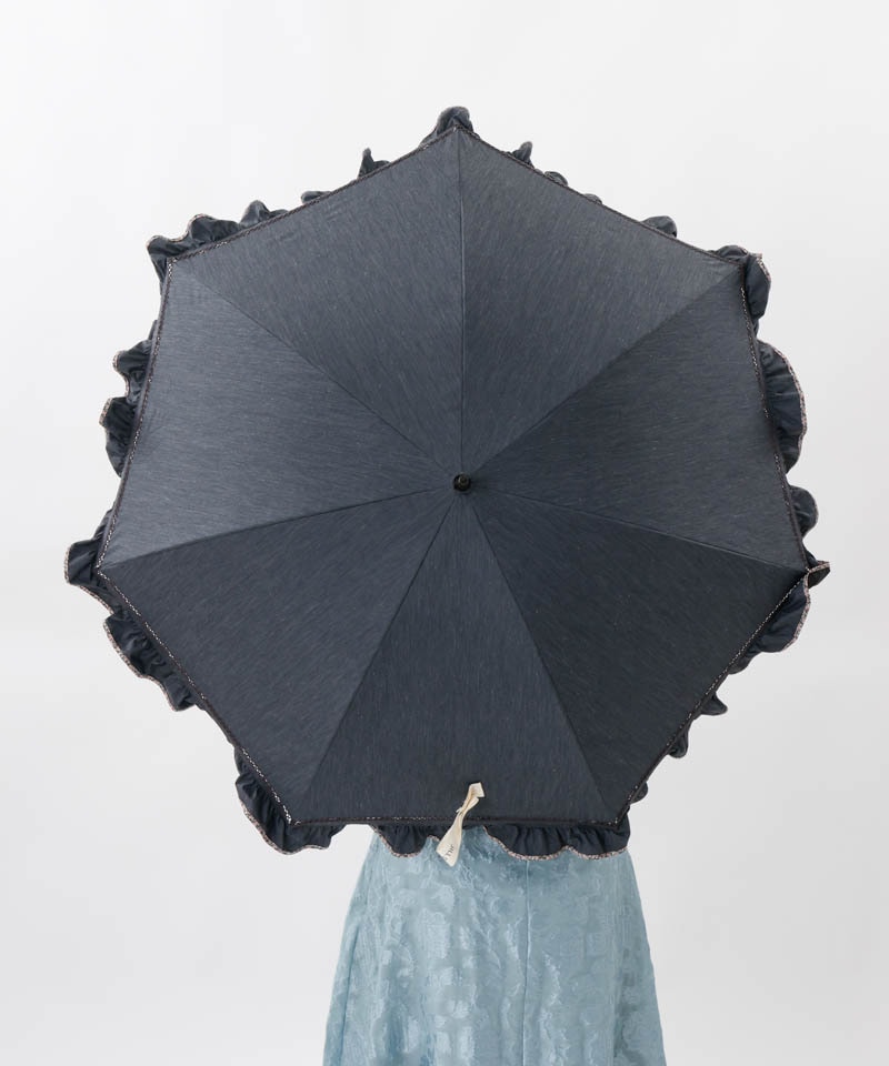 【 JILL STUART（ジル スチュアート）】・WEB限定・　リバティパイピングフリル晴雨兼用パラソル(長傘)