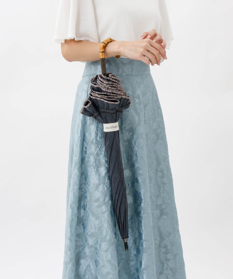 【 JILL STUART（ジル スチュアート）】・WEB限定・　リバティパイピングフリル晴雨兼用パラソル(長傘)