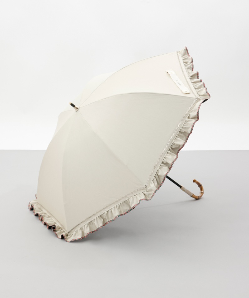 【 JILL STUART（ジル スチュアート）】・WEB限定・　リバティパイピングフリル晴雨兼用パラソル(長傘)