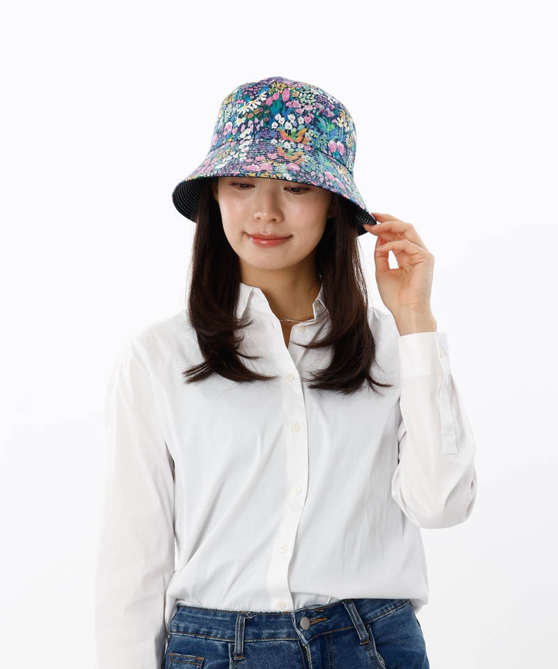 【 ORGABITS（オーガビッツ）】リバティプリントリバーシブル角丸クロッシェハット
