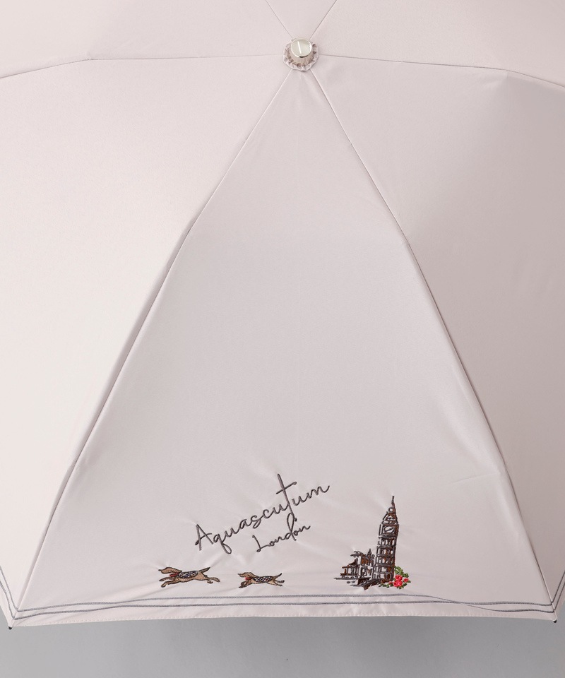 【 Aquascutum 晴雨兼用折りたたみパラソル Aquascutum （アクアスキュータム）】 大きめサイズのシンプルW