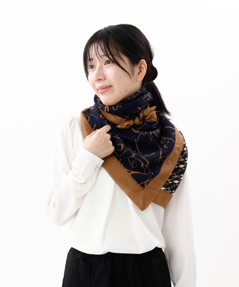 【新作】インクジェットプリントのストール ブルーミックス 新作】インクジェットプリントのストール ブルーミックス これで準備