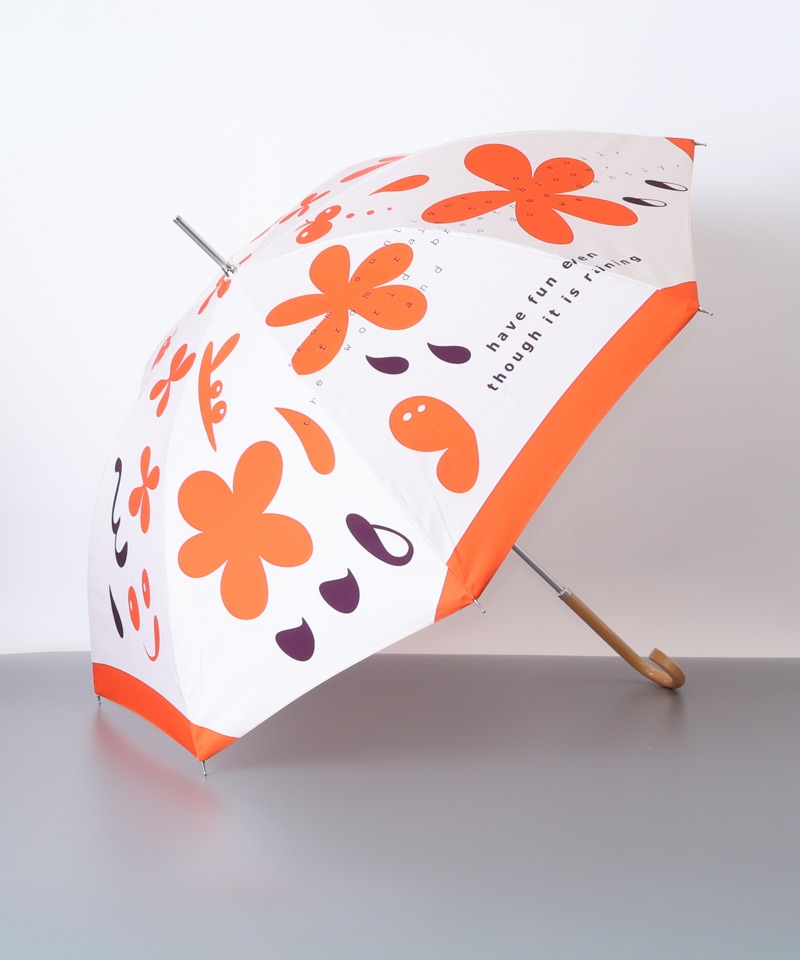 【 クリエイターズ マーケット 】 大江 由佳　lulu　-orange umbrella-（雨傘）受注生産品