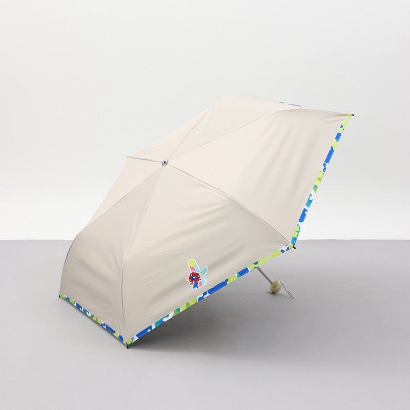 EXPO2025 ミャクミャク　折りたたみ傘 晴雨兼用　ベージュ　小花 EXPO2025ミャクミャク+ワールド晴雨兼用ミニ傘 | 2025大阪・関西