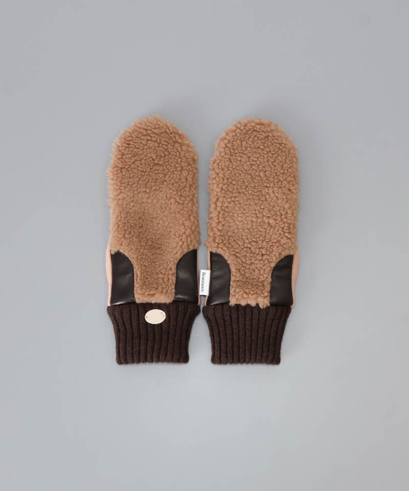 【 Beaurance （ビューランス）】エコファーボア×ニットミトン