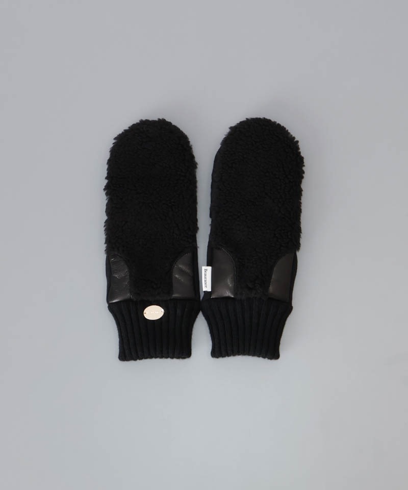 【 Beaurance （ビューランス）】エコファーボア×ニットミトン